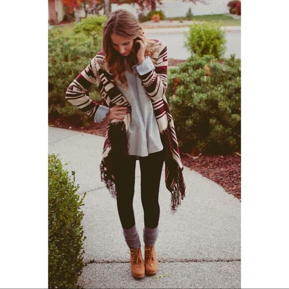 ✨ Forever 21 ‘Folk Girl Fringed Cardigan✨ - Picture 7 of 8